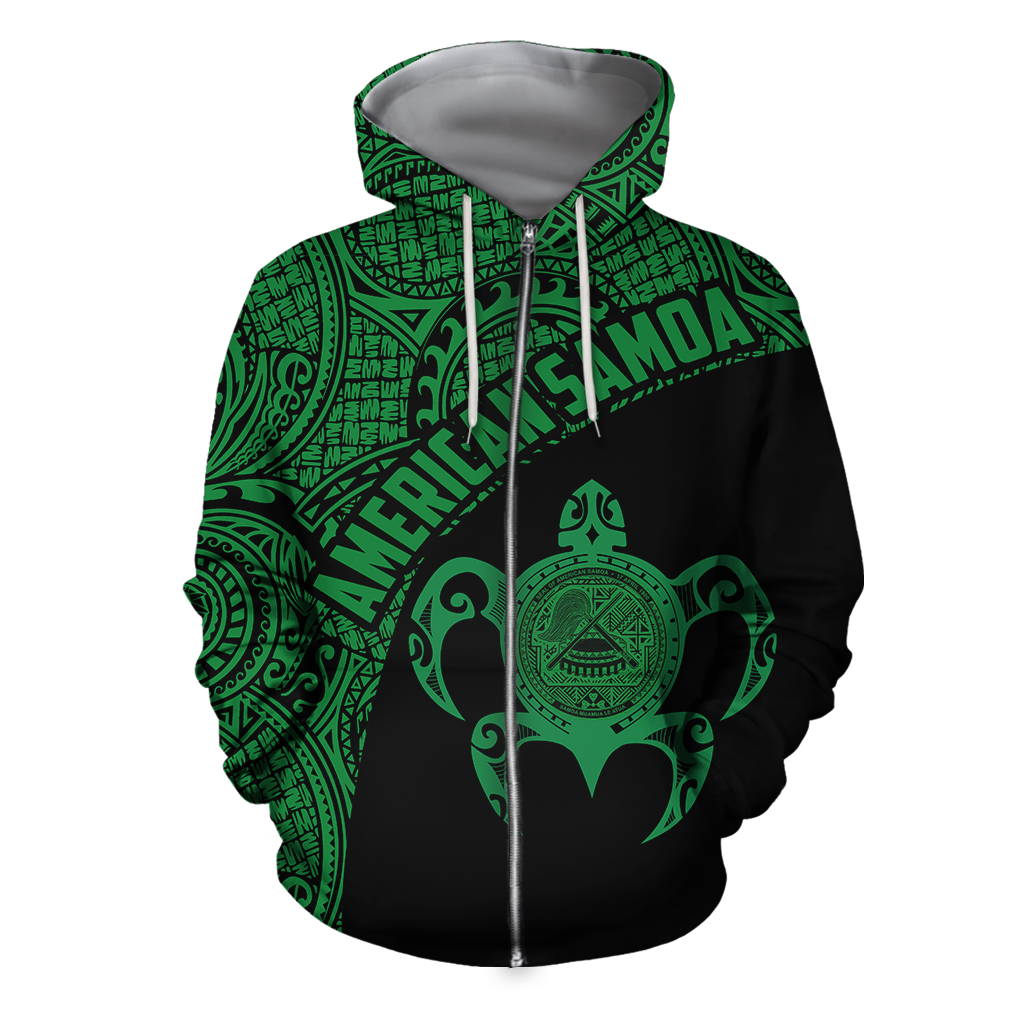 American Samoa Polynesian Hoodie - Green-Apparel-Phaethon-Hoodie-S-Vibe Cosy™