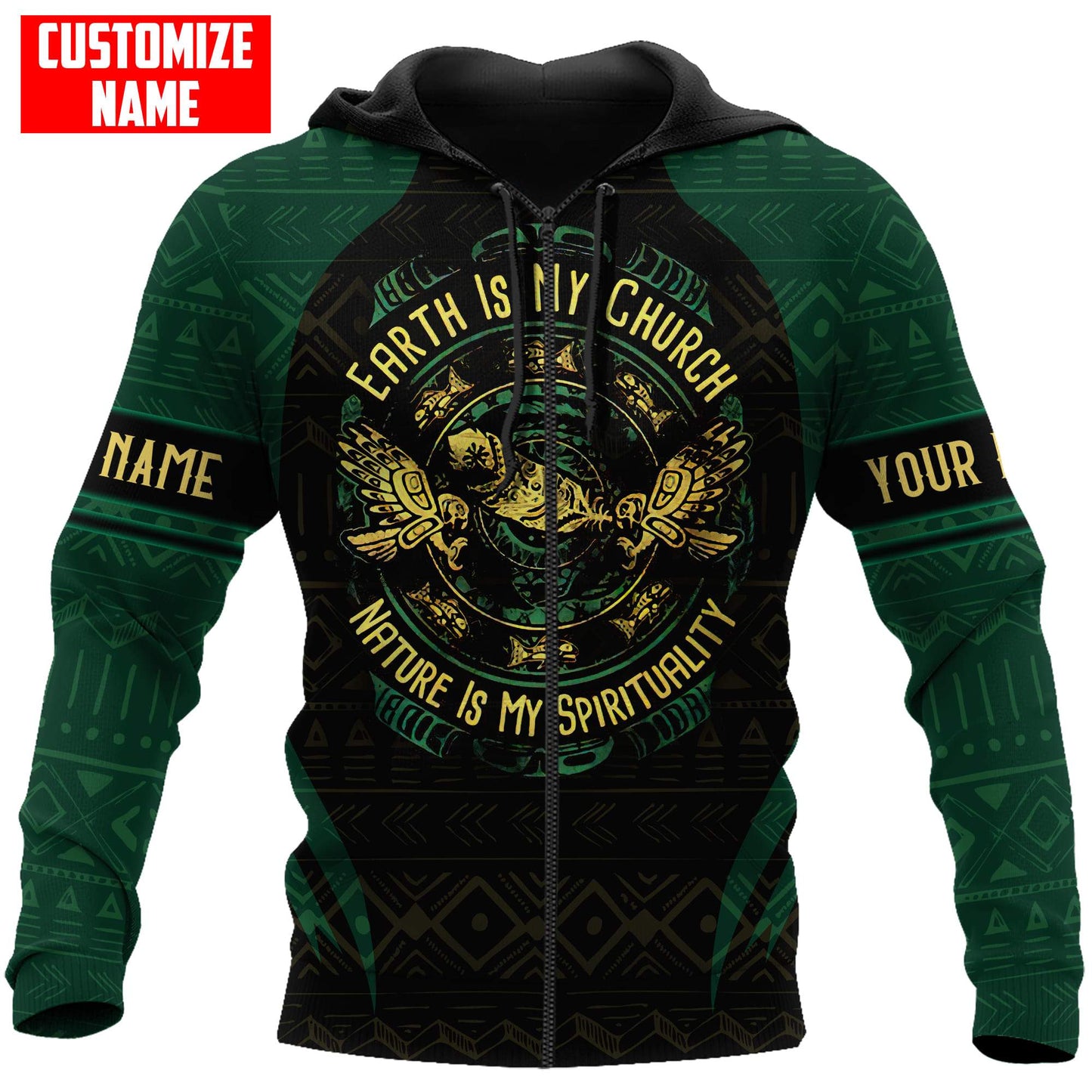 Customized name Native Earth Is By Church 3D All Over Printed Shirts