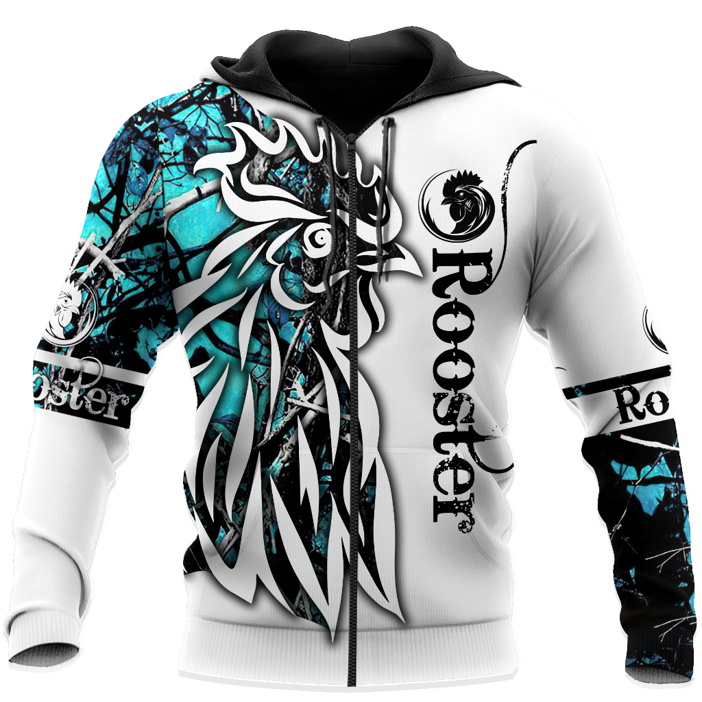 Rooster Camo 3D All Over Printed Unisex Deluxe Hoodie ML