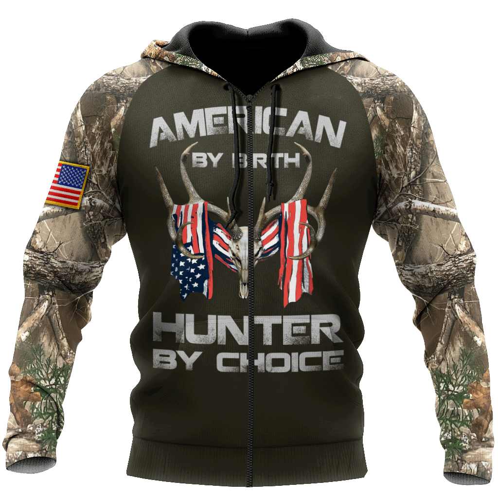 American By Birth Hunter By Choice 3D All Over Printed Unisex Shirts