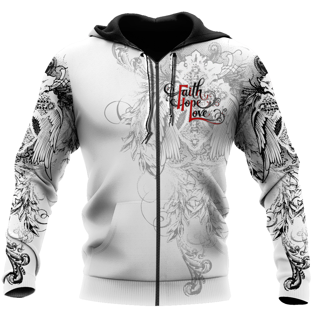 Faith Hope Love Jesus 3D All Over Printed Unisex Shirts