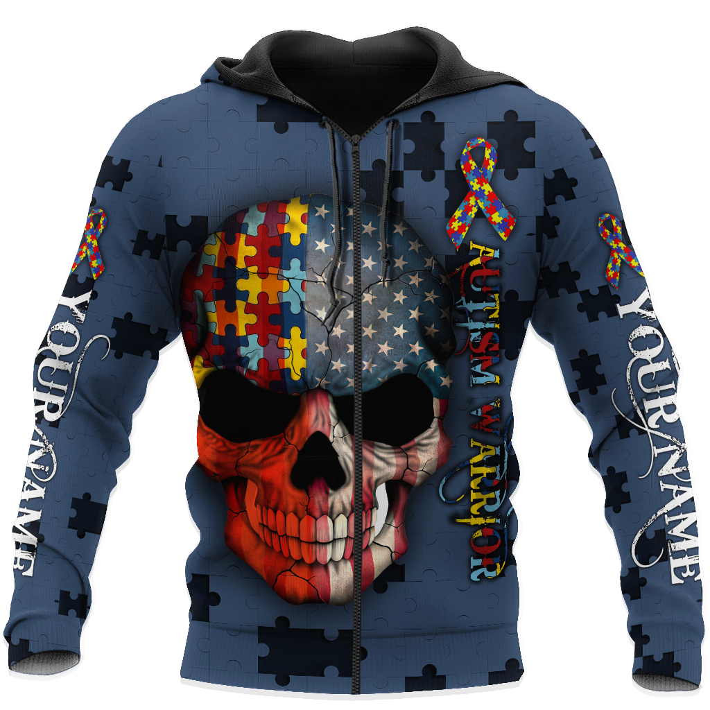 3D All Over Printed Autism Awareness Unisex Shirts Custom Name XT