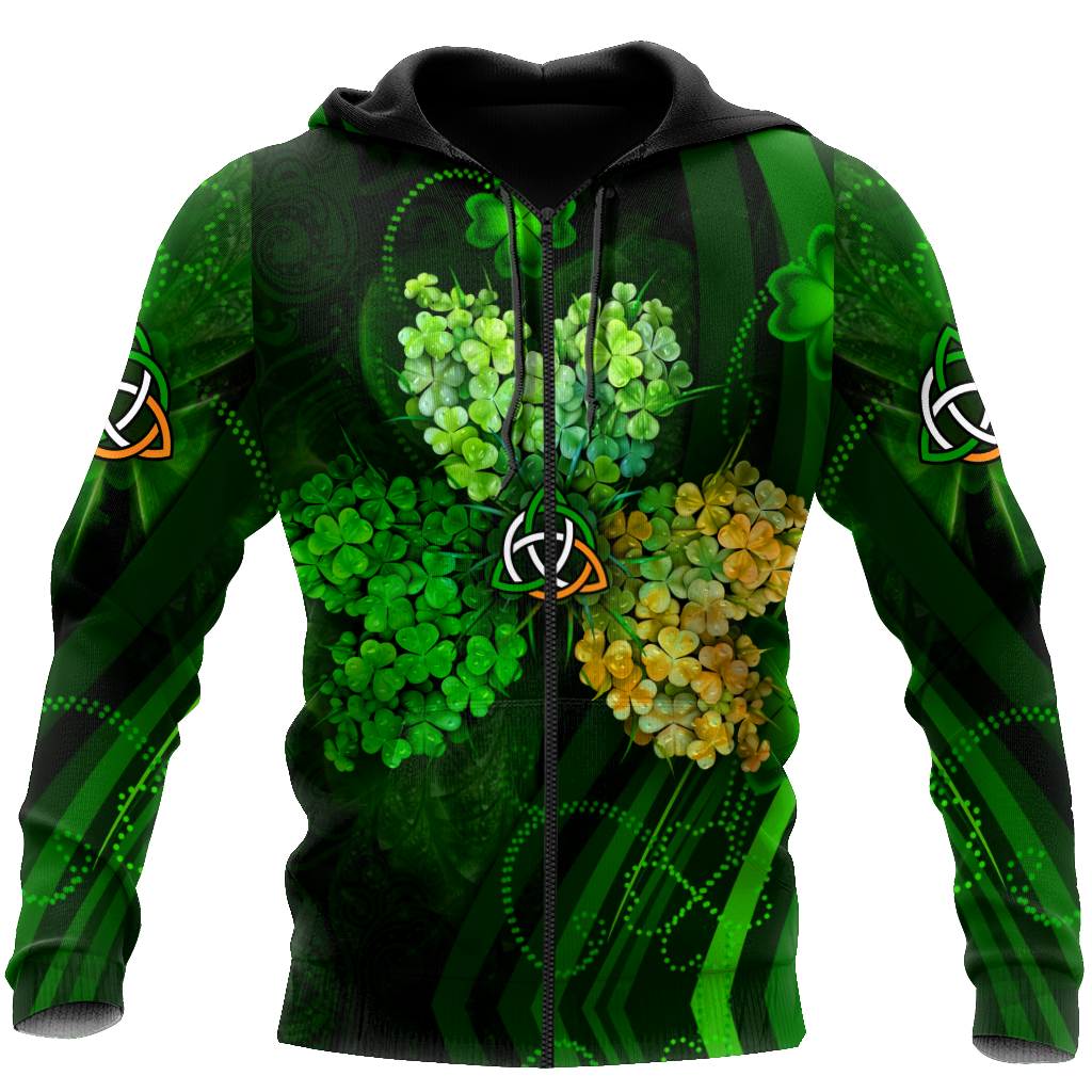 Premium Unisex Hoodie Irish St.Patrick Shamrock ML