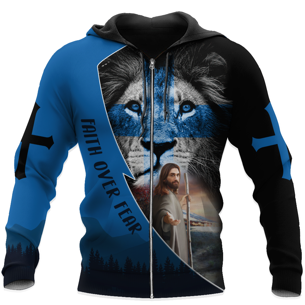 Premium Unisex Hoodie 3D All Over Printed Easter Day Christian Jesus Faith Over Fear No51 ML