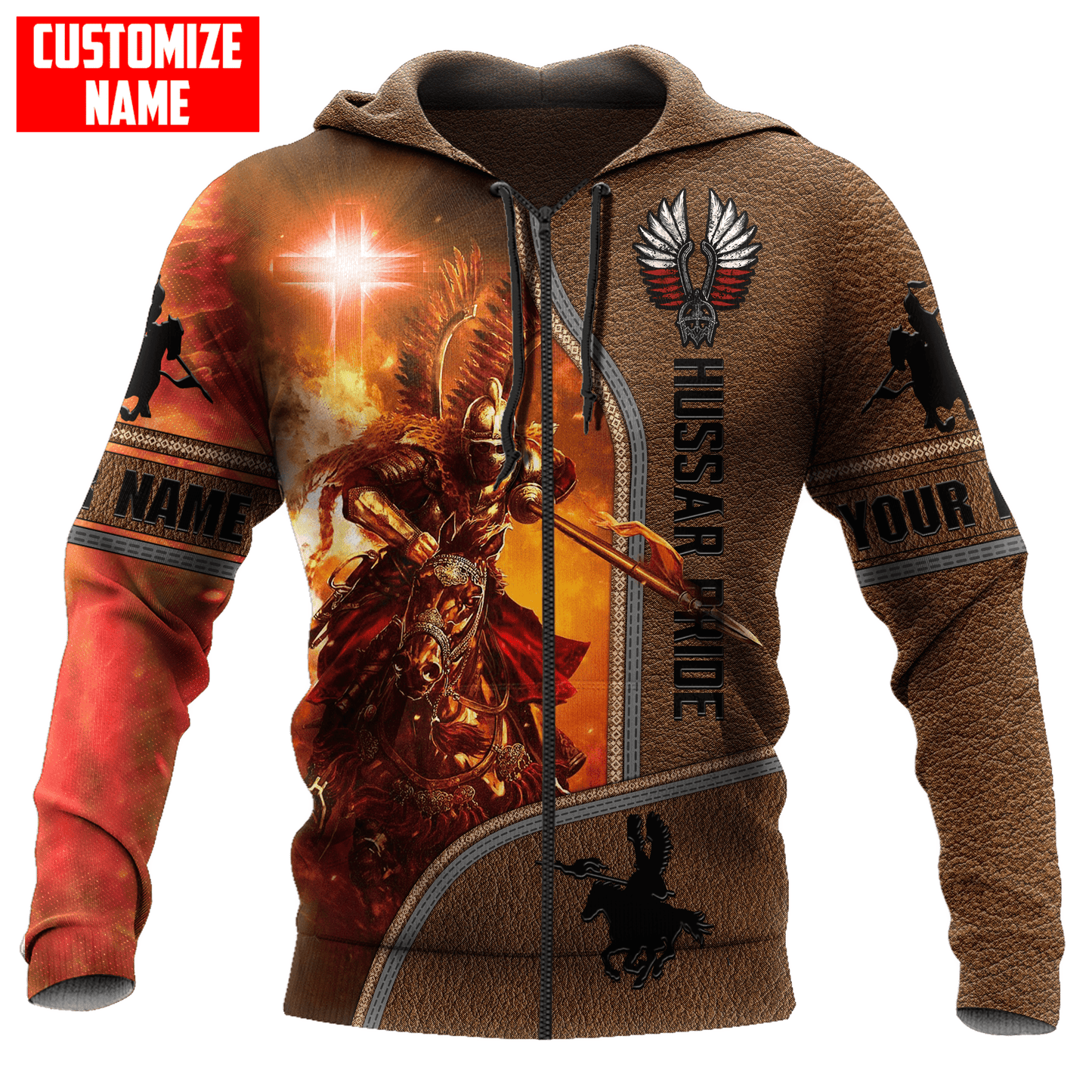 Premium Winged Hussars Pride Custom name 3D Printed Shirts