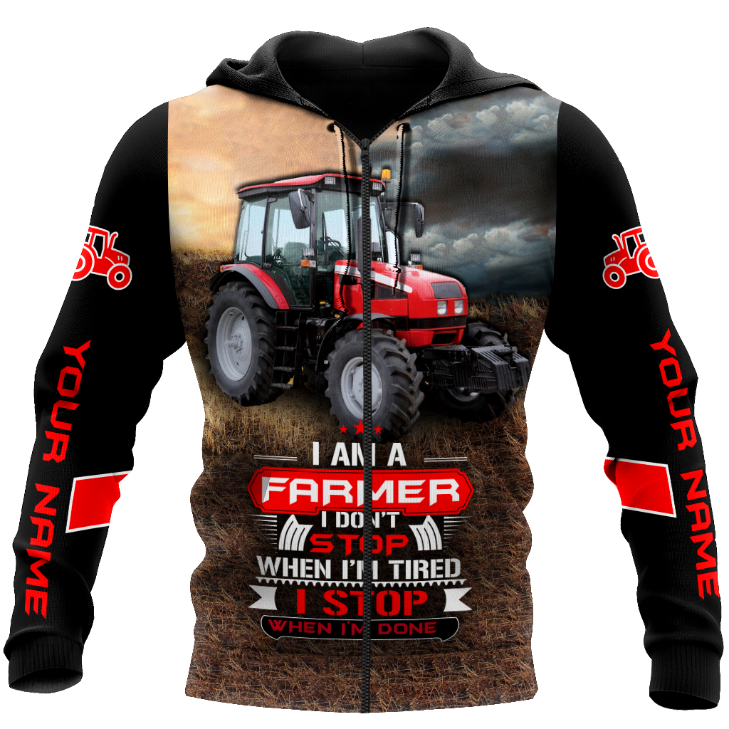 3D All Over Printed Tractor Red Unisex Shirts Custom Name XT NTN20022103