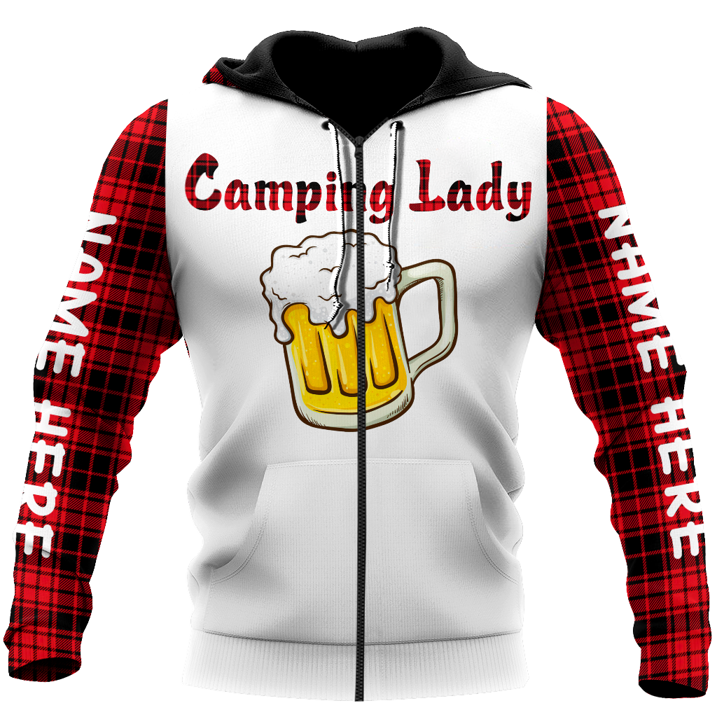 3D All Over Printed Camping Lady Unisex Shirts SN01022103 Custom Name XT