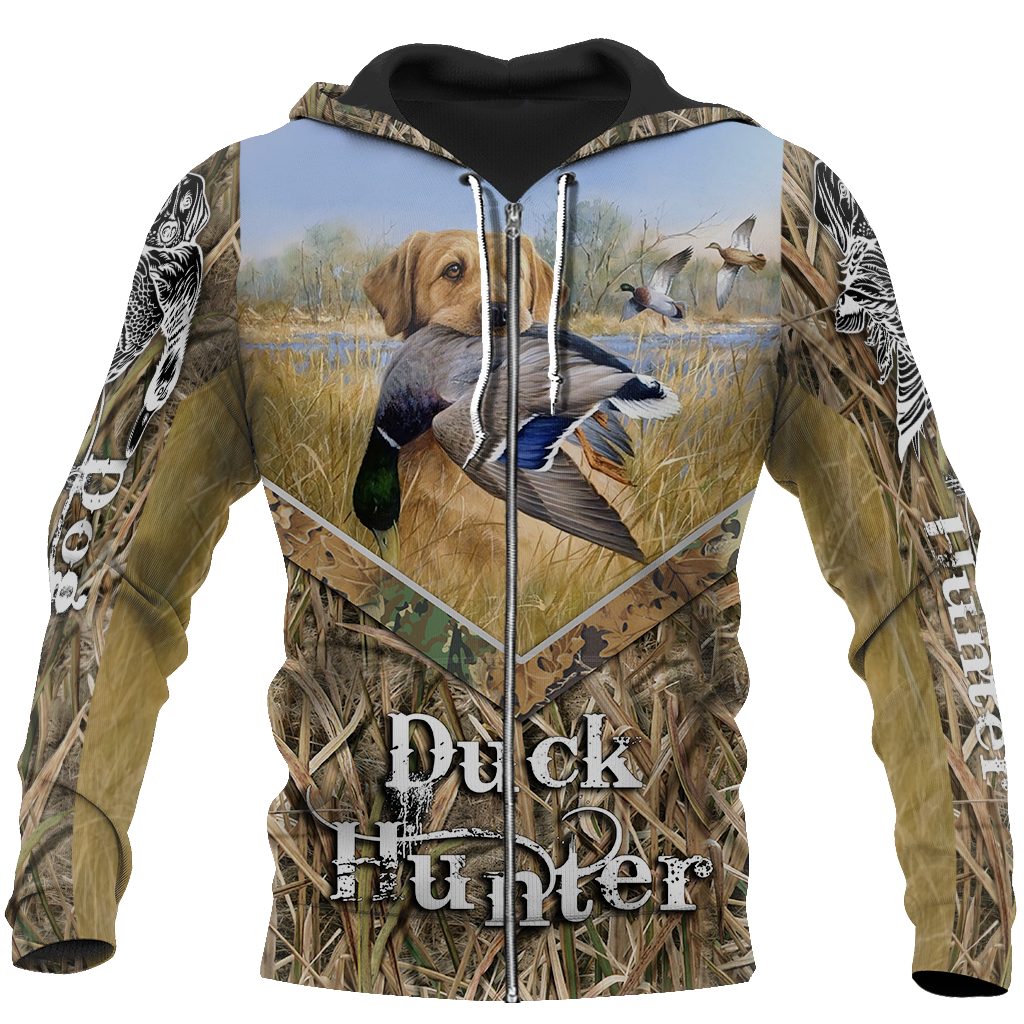 Mallard Duck Hunting 3D All Over Printed Shirts for Men and Women JJ20112-Apparel-TT-Zipped Hoodie-S-Vibe Cosy™