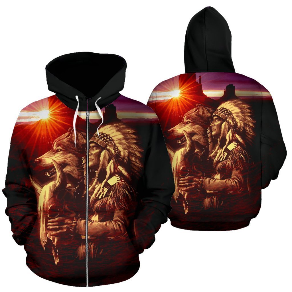Native America Spirit Pullover Hoodie PL112-Apparel-PL8386-Hoodie-S-Vibe Cosy™