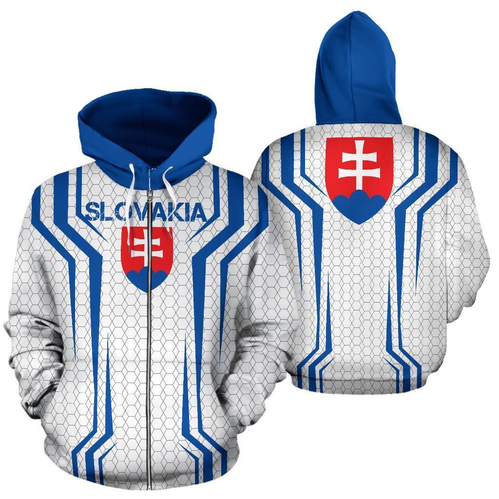 Slovakia Sport Edition Pullover-Apparel-PL8386-Zipped Hoodie-S-Vibe Cosy™