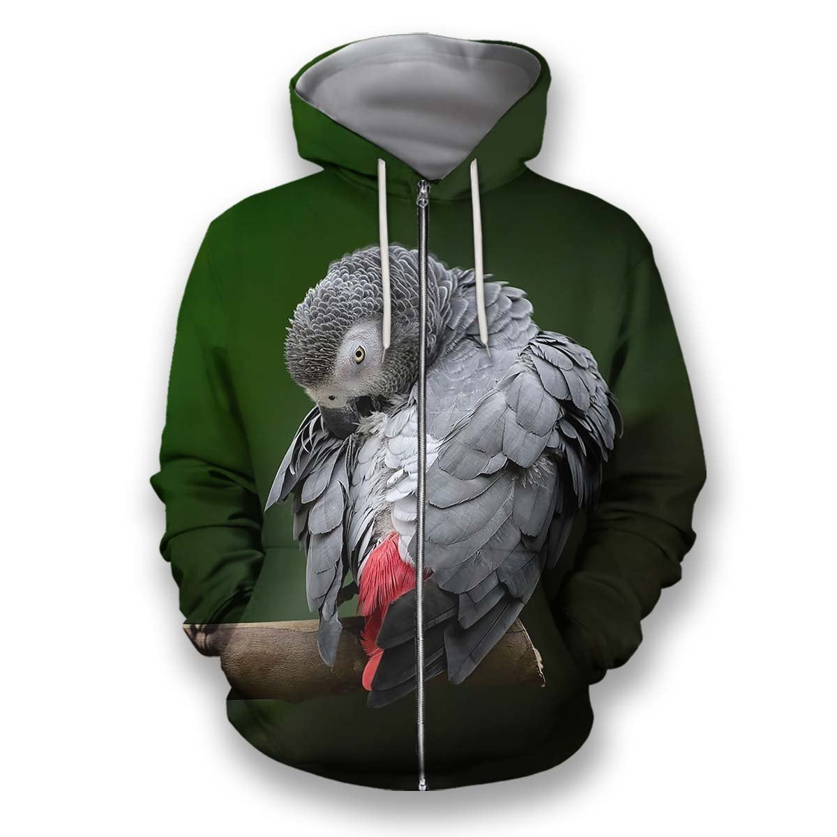 All Over Printed Parrots Shirts H400-Apparel-HbArts-Zip-Hoodie-S-Vibe Cosy™