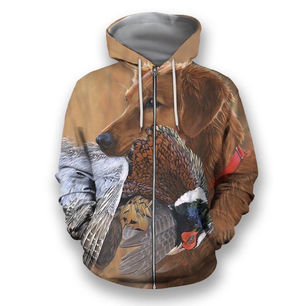All Over Printed Mallard Hunting Shirts-Apparel-HbArts-Zipped Hoodie-S-Vibe Cosy™