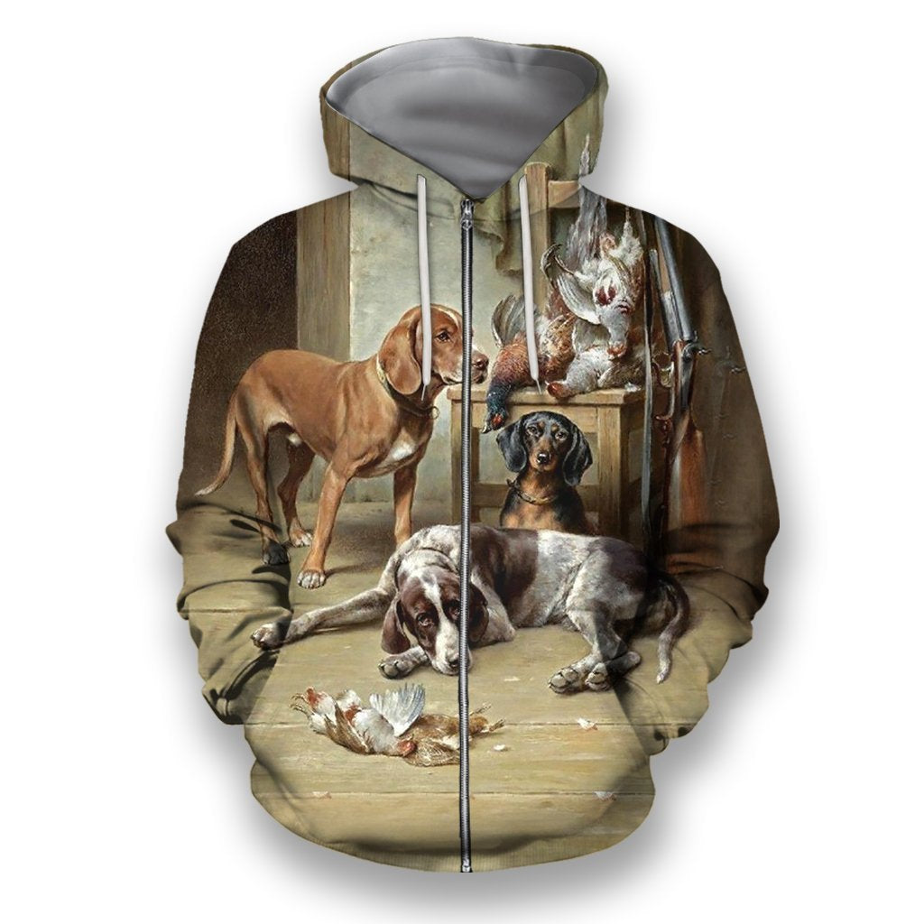 All Over Printed Duck Hunting Shirts-Apparel-HbArts-Zipped Hoodie-S-Vibe Cosy™