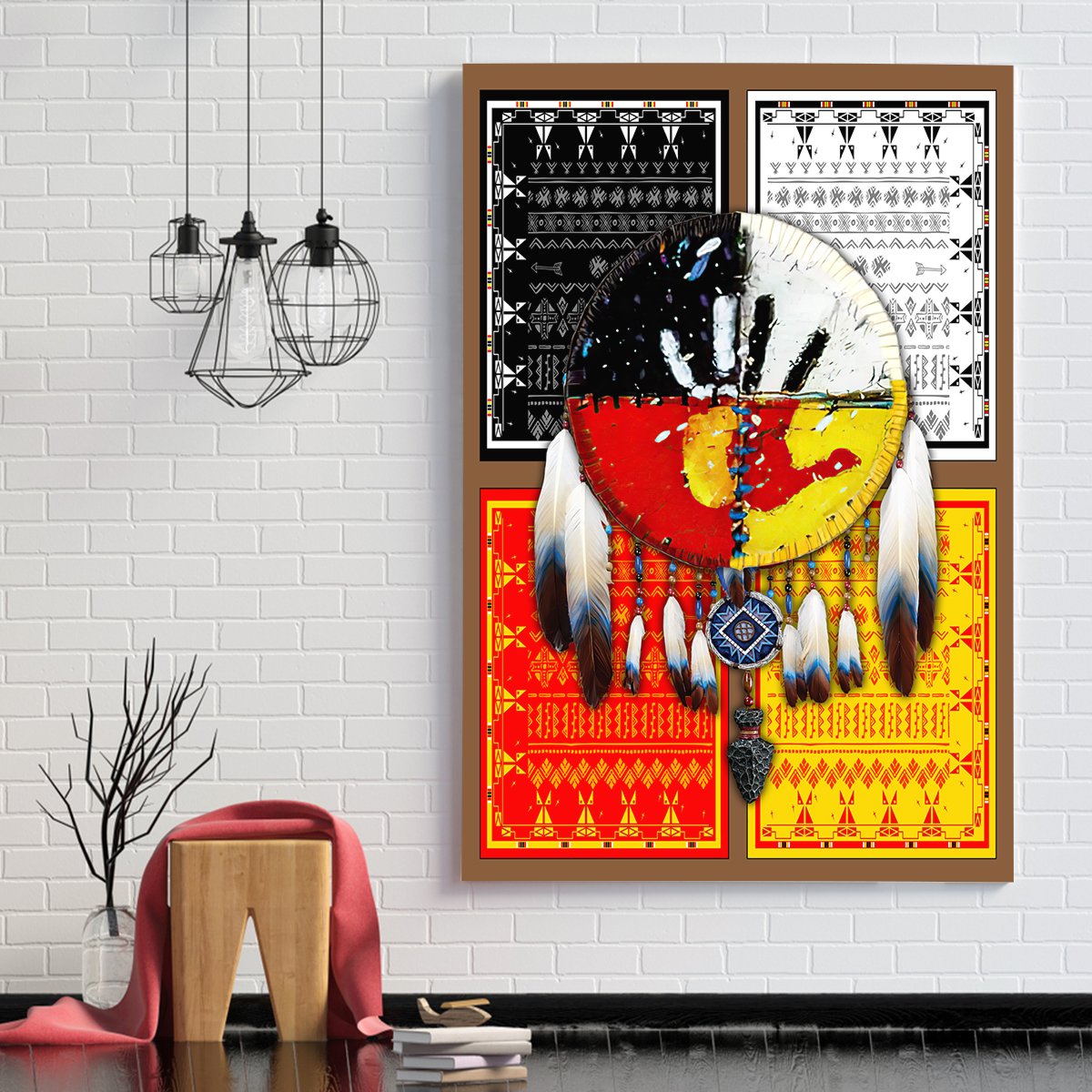 Native American Poster Vertical 3D Printed
