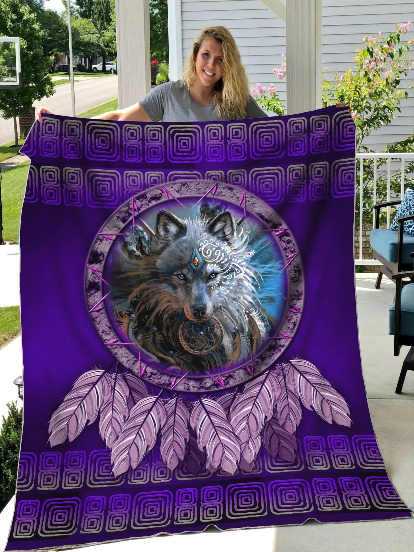 Wolf 3D All Over Printed Blanket