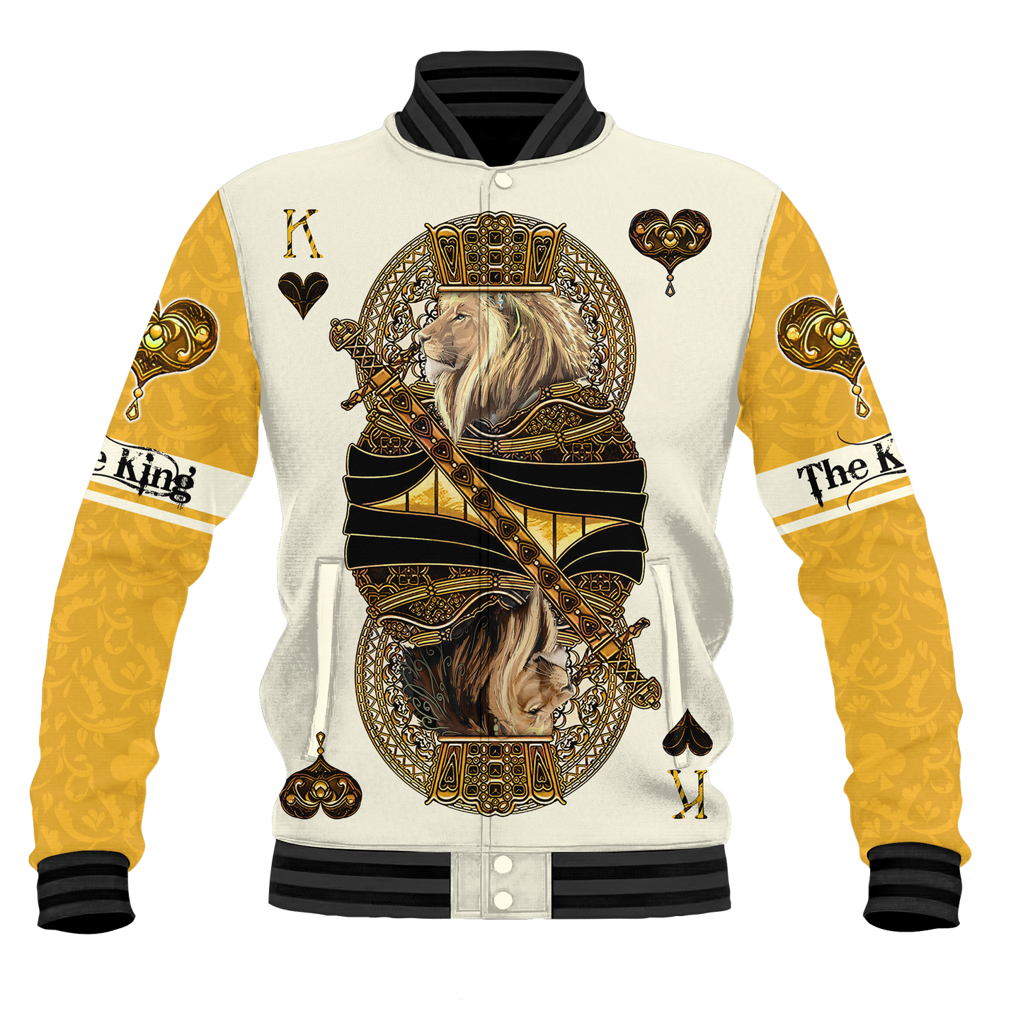 Yellow Alpha King Heart Lion 3D All Over Printed Unisex Shirts