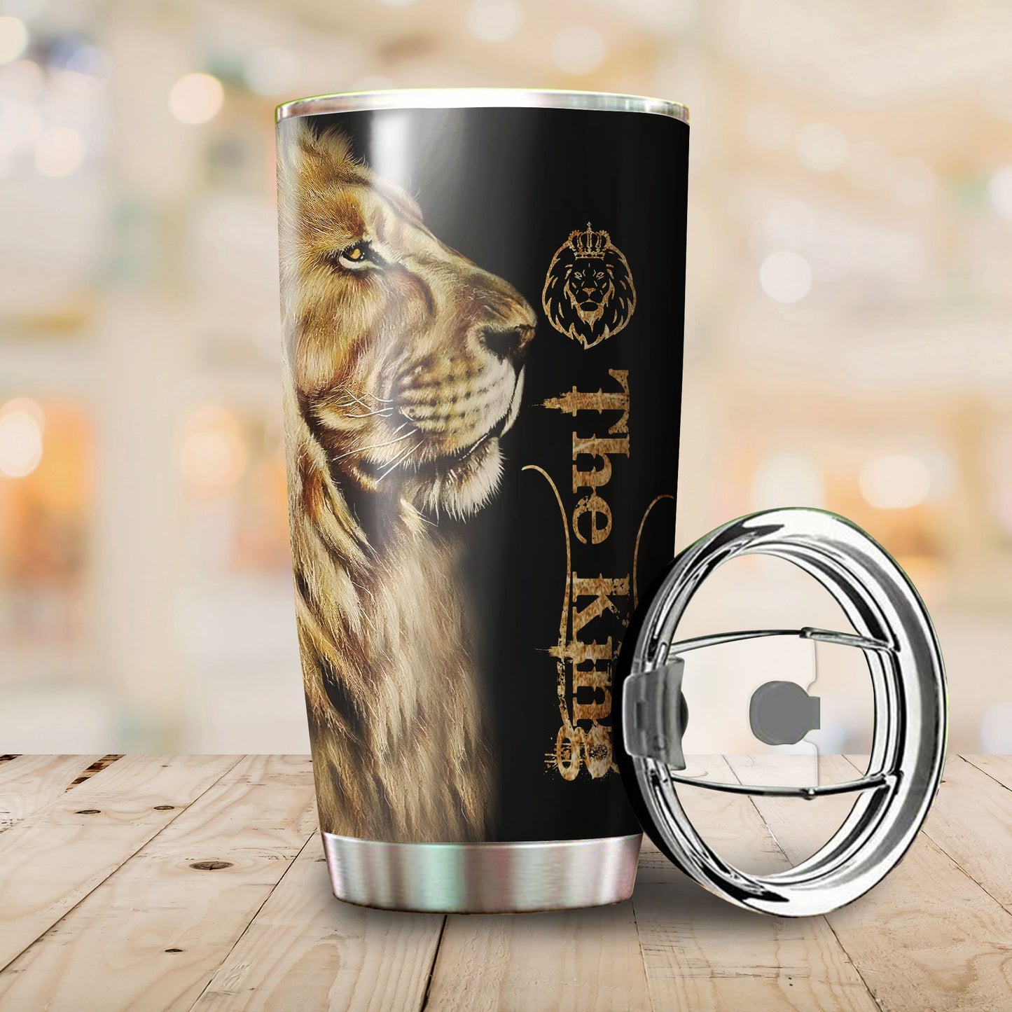 Custom Name King Lion Tumbler