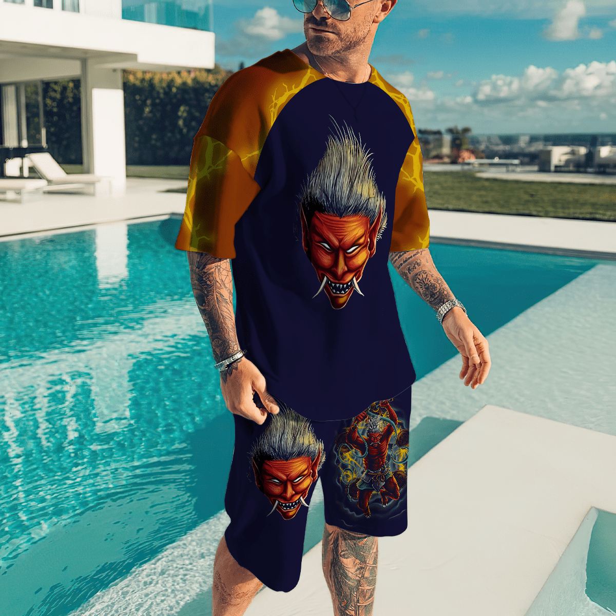 Japan Mythology Raijin 3D All Over Printed Unisex Shirts
