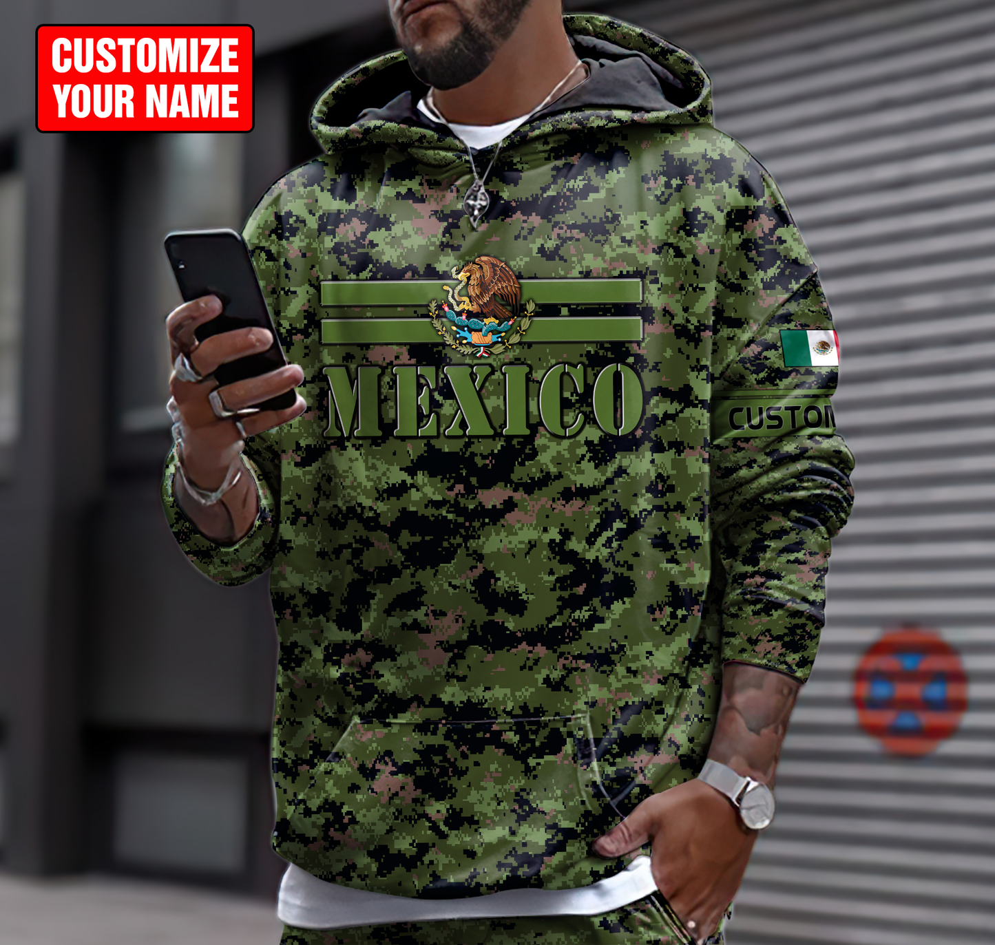 Personalized Name Mexican 3D All Over Printed Unisex Shirts