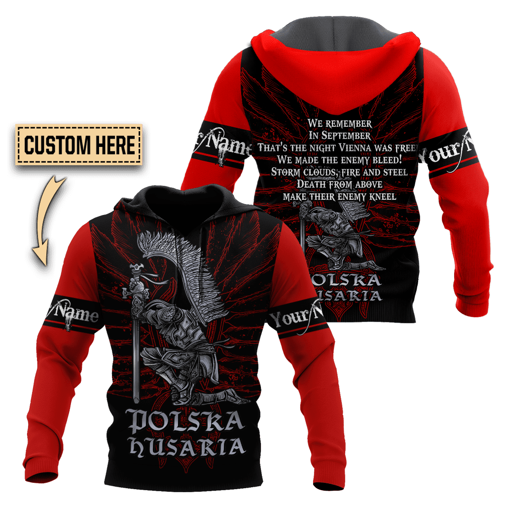 Premium Premium Hussars Red Polska Husaria Custom name Combo Sweatpant Hoodie