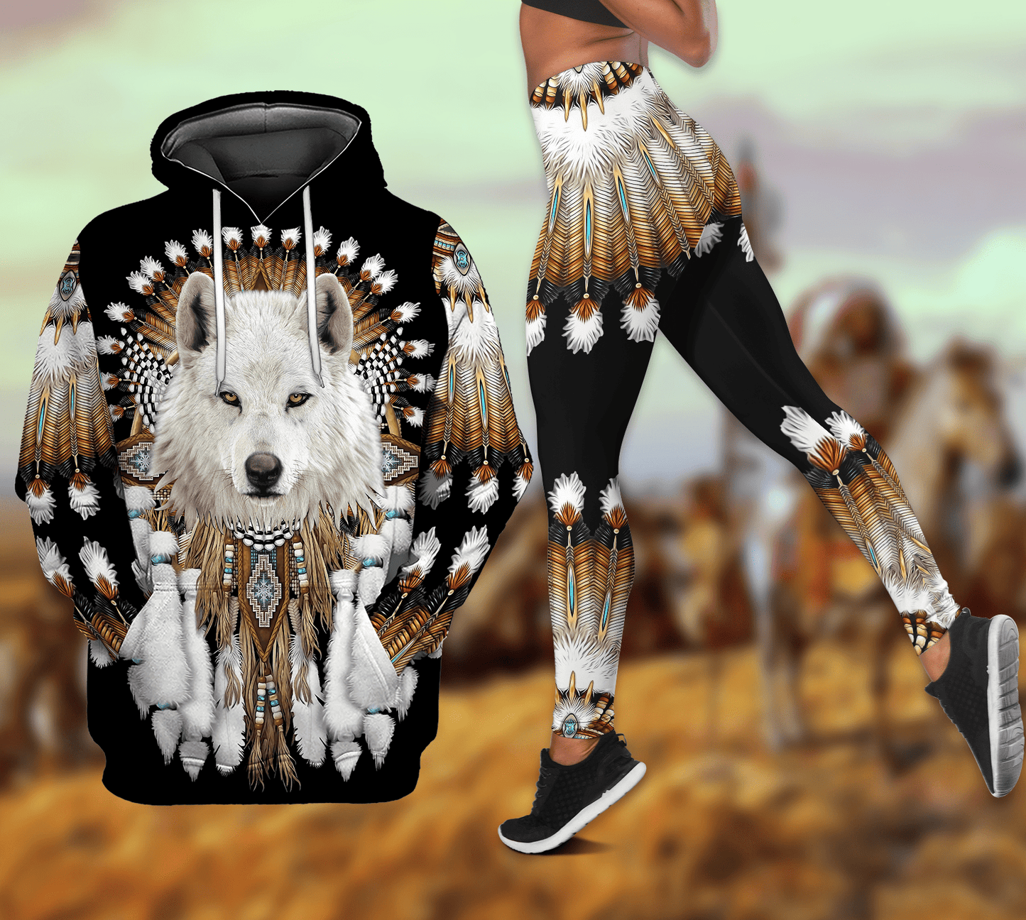 Native American 3D All Over Printed Legging + Hoodie