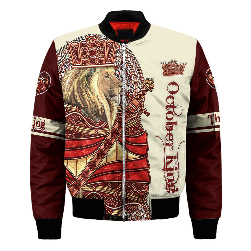 October Lion Royal King 3D All Over Printed Unisex Shirts