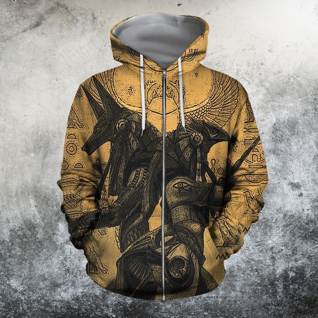 3D All Over Print ANUBIS AND OSIRIS Hoodie-Apparel-MP-ZIP-S-Vibe Cosy™