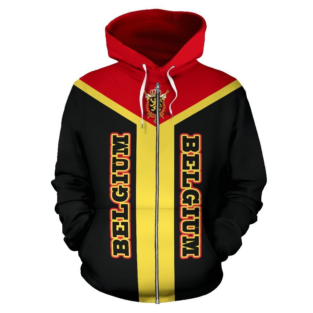 Belgium is My Homeland Pullover Hoodie A7-Apparel-HD09-Zip Hoodie-S-Vibe Cosy™