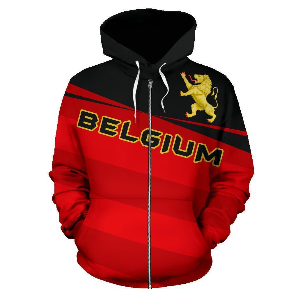 Belgium Sport Hoodie - Vivian Style 02 J9-Apparel-HD09-Zip Hoodie-S-Vibe Cosy™