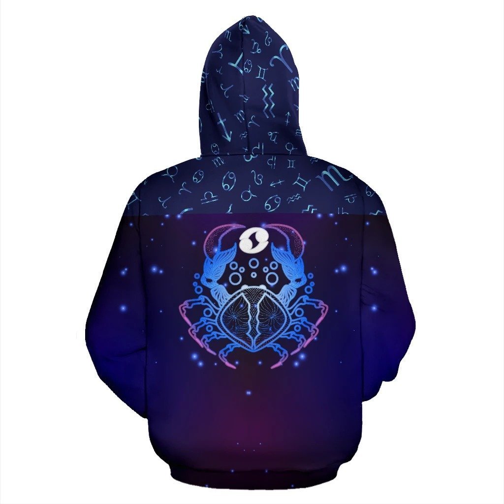 Cancer Zodiac All Over Hoodie NTH140854-Apparel-NTH-Hoodie-S-Vibe Cosy™