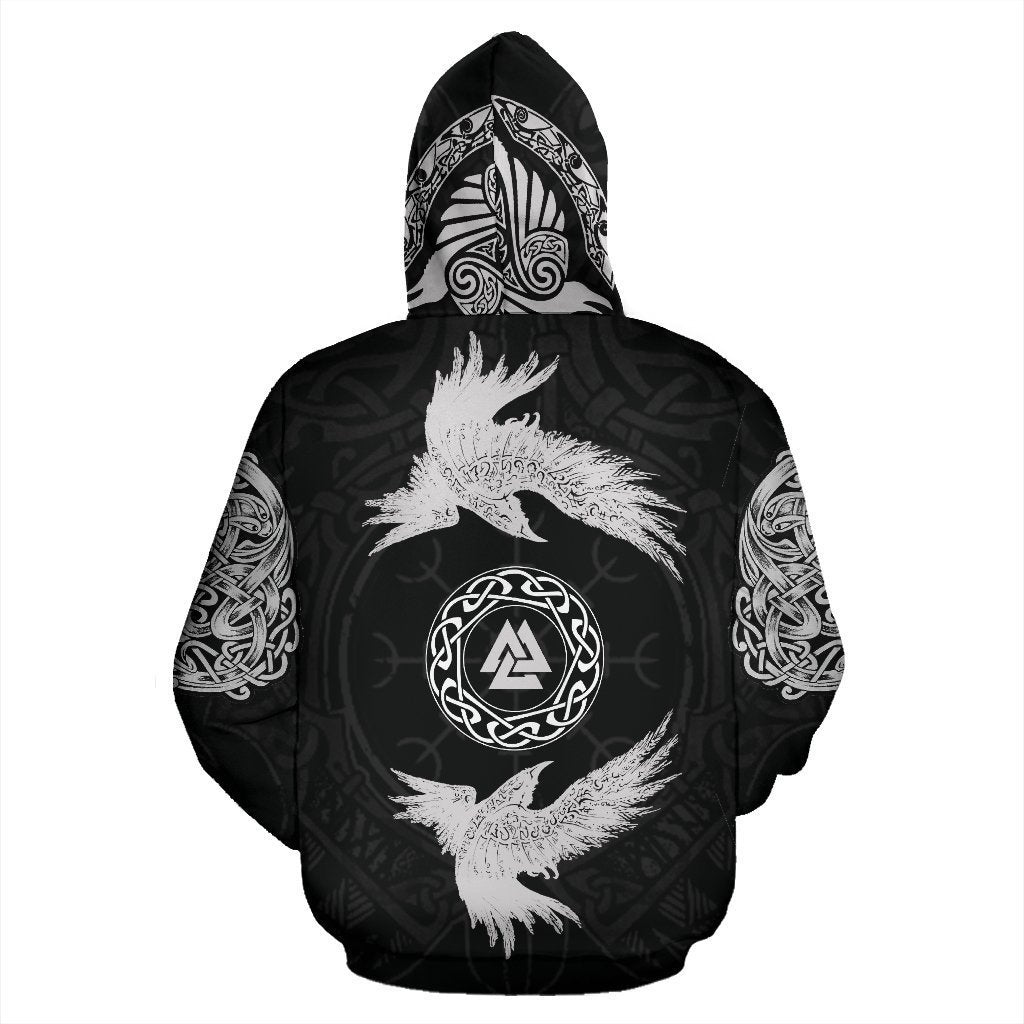 Viking Hoodie - Raven Norse-Apparel-HP Arts-Hoodie-S-Vibe Cosy™