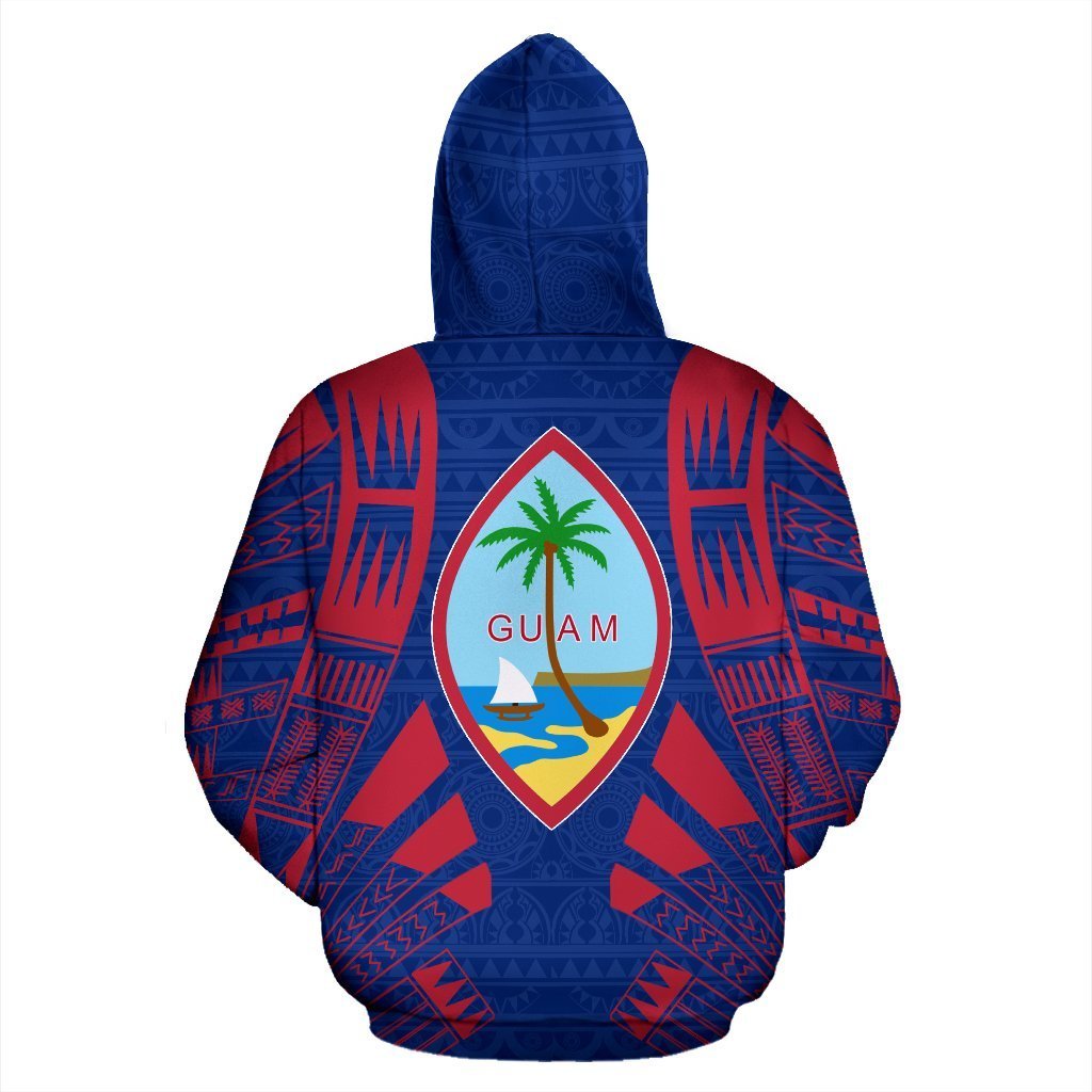 Guam All Over Hoodie - Polynenesian Tattoo Style-ALL OVER PRINT HOODIES-HP Arts-Hoodie-S-Vibe Cosy™