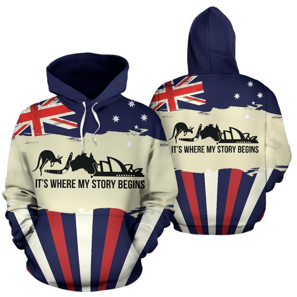 Hoodie Australia Where My Story Begins Navy - NNK1434-Apparel-NNK-Hoodie-S-Vibe Cosy™