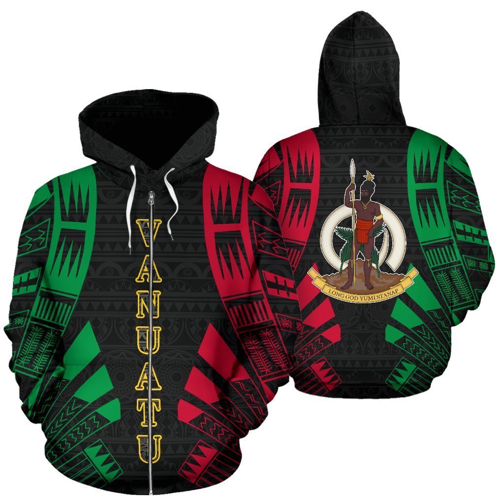 Vanuatu All Over Hoodie - Tattoo Style - BN01-Apparel-Phaethon-Zip-S-Vibe Cosy™