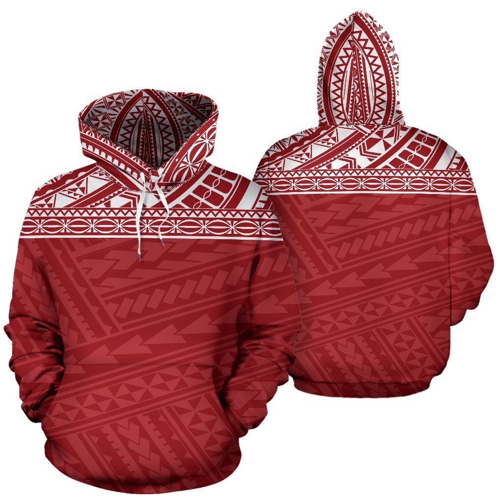 Poly All Over Hoodies - Red Version - BN04-Apparel-Khanh Arts-Hoodie-S-Vibe Cosy™