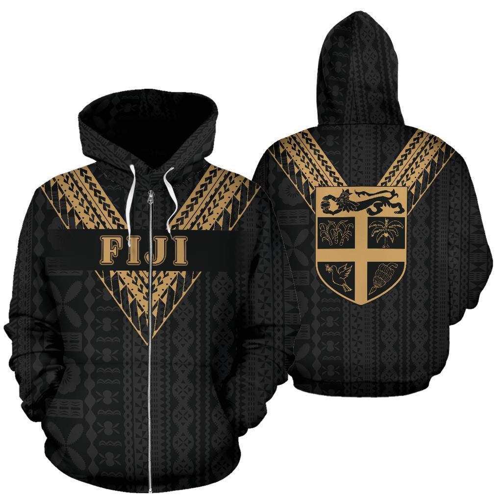 Fiji All Over Zip-Up Hoodie - Gold Sailor Style - BN01-Apparel-Khanh Arts-Zipped Hoodie-S-Vibe Cosy™