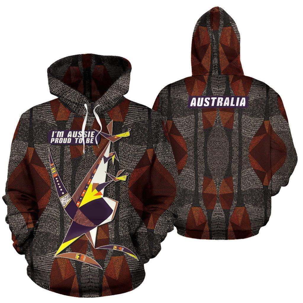 I'm Aussie - Proud to be All Over Print Hoodie - NNK1427-Apparel-NNK-Hoodie-S-Vibe Cosy™