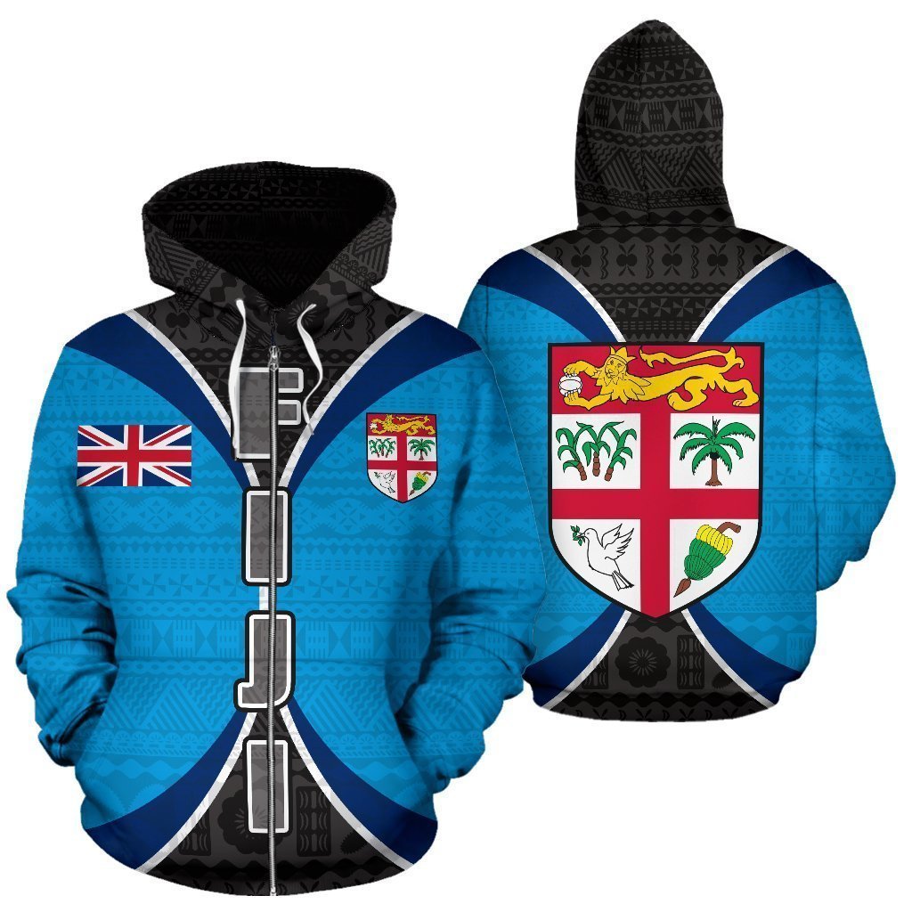Fiji All Over Zip-Up Hoodie - Impact Version - BN09-Apparel-Khanh Arts-Zipped Hoodie-S-Vibe Cosy™