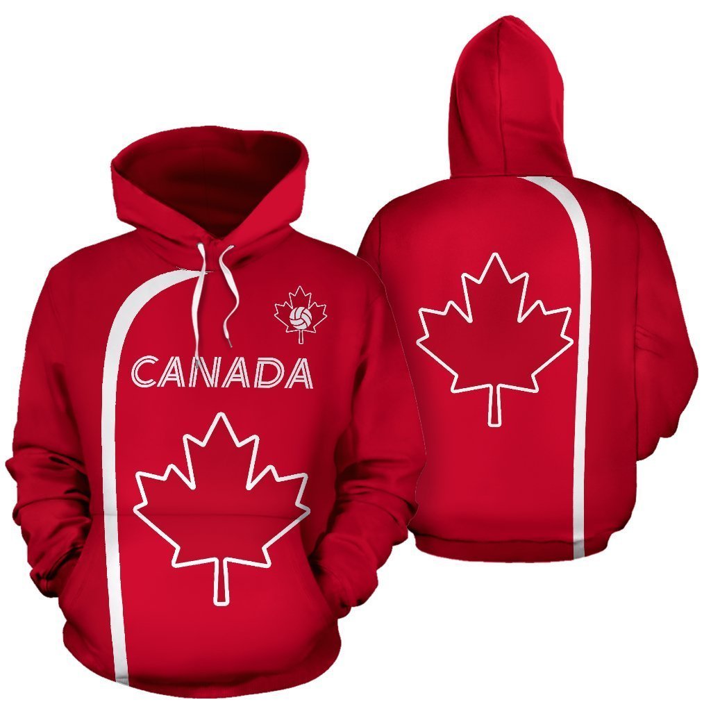 Canada Hoodie Maple Leaf - Volleyball Style PL-Apparel-PL8386-Hoodie-S-Vibe Cosy™