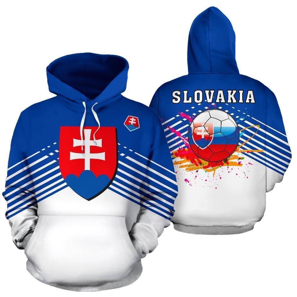 Slovakia Sport Flag Hoodie - Stripes Style 02 - J4-ALL OVER PRINT HOODIES-LoveTheWorld-Men's Hoodie-S-Vibe Cosy™