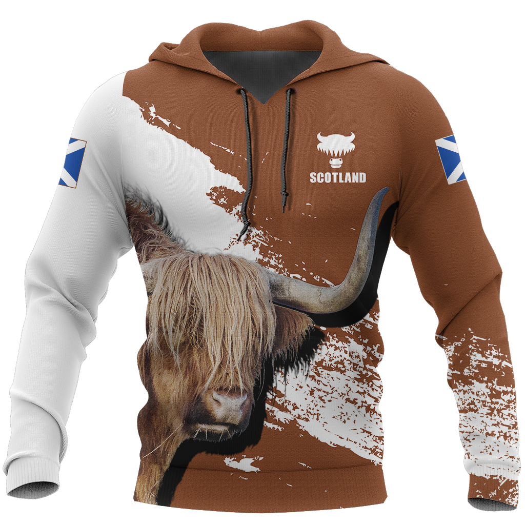Friendly Highland Cow Hoodie 1-Apparel-LP12-Hoodie-S-Vibe Cosy™