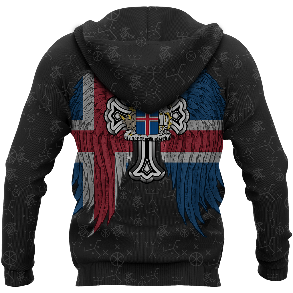 Viking Eagle Iceland Hoodie-Apparel-HP Arts-Hoodie-S-Vibe Cosy™