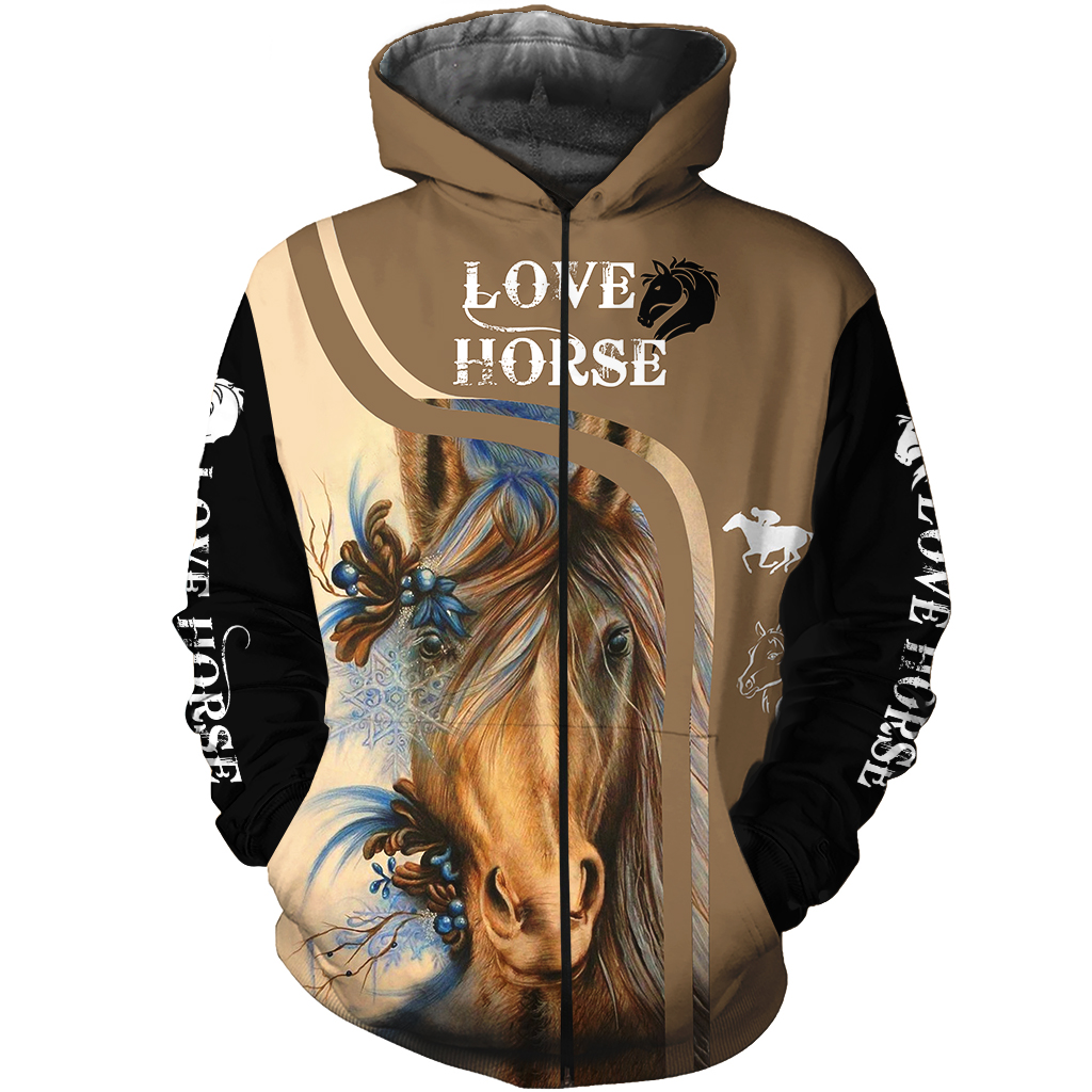 Horse Beautiful 3D All Over Printed Clothes HR1-Apparel-NNK-Zip-S-Vibe Cosy™