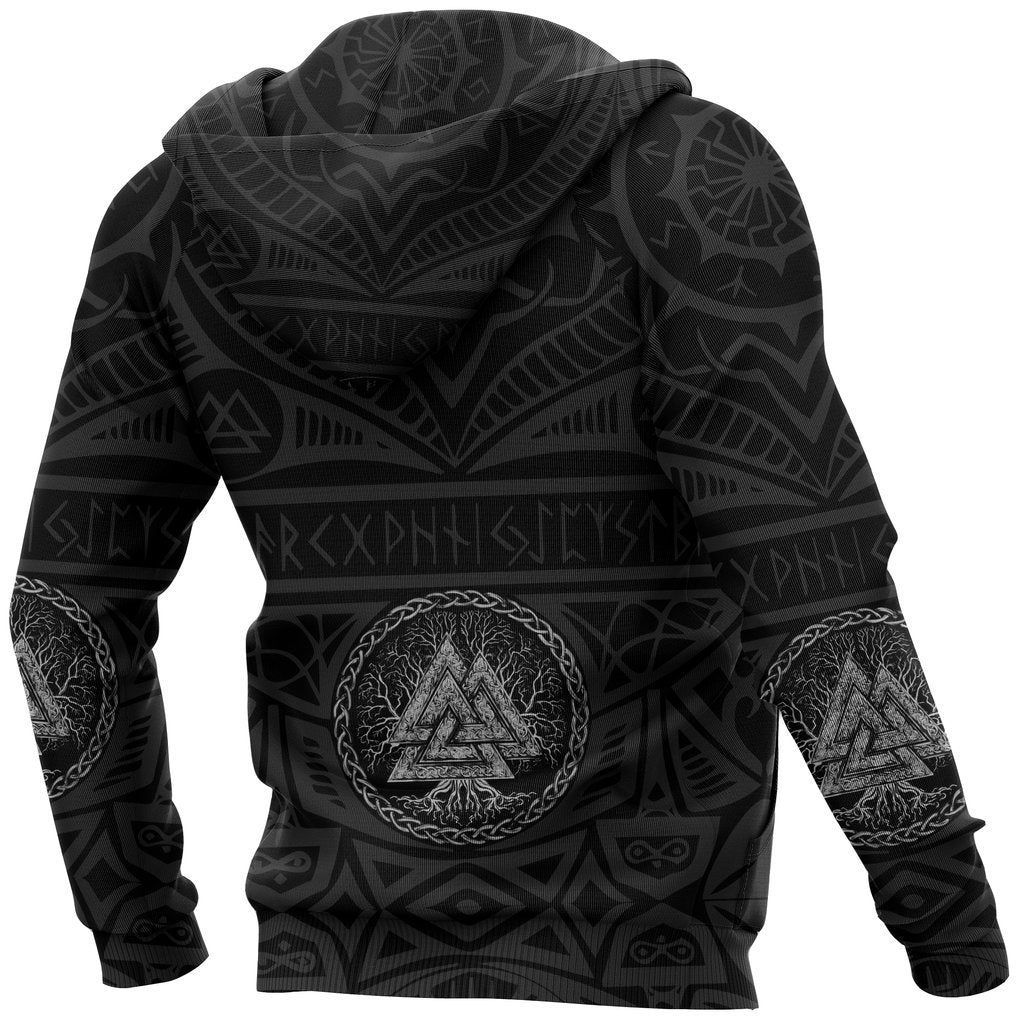 Iceland Vikings Tattoo Valknut All Over Hoodie-Apparel-HP Arts-Hoodie-S-Vibe Cosy™