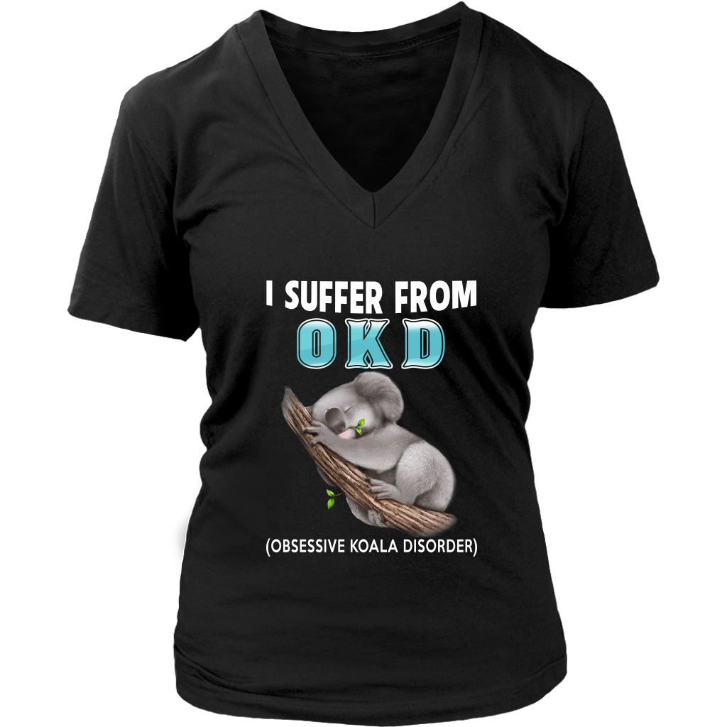 AUSTRALIA OKD T-SHIRT K5-T-SHIRTS-HP Arts-District Womens V-Neck-Black-S-Vibe Cosy™