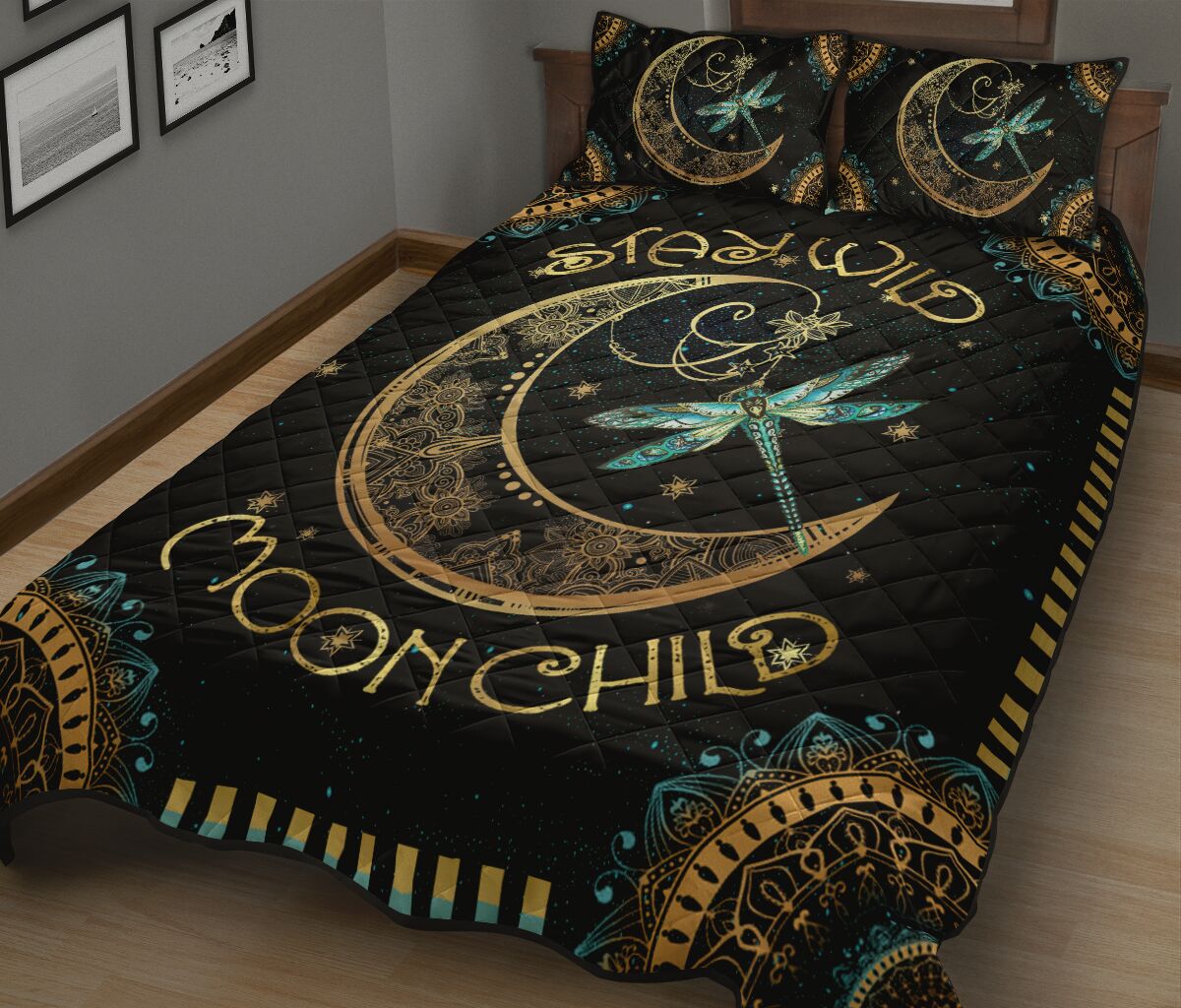 Dragonfly Stay Wild Moon Chill Quilt Bed Set By ML-Quilt-ML-King-Vibe Cosyβ’