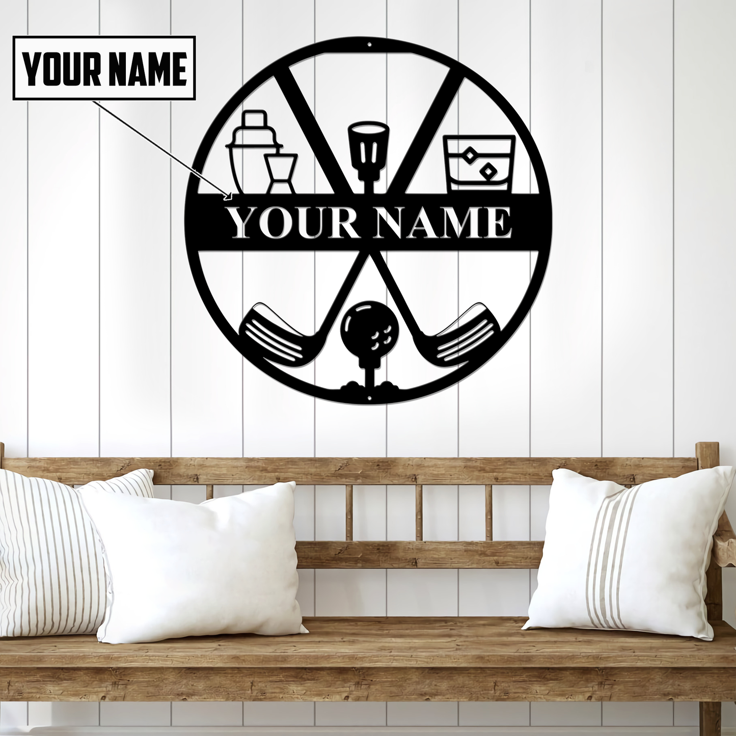 Custom Name XT Golf Lover Metal Sign DA15042101