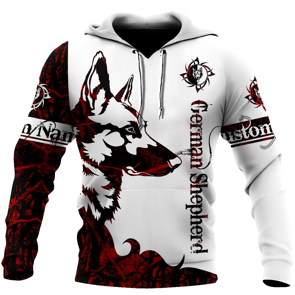 German shepherd red custom 3d hoodie shirt for men and women DD08052001S