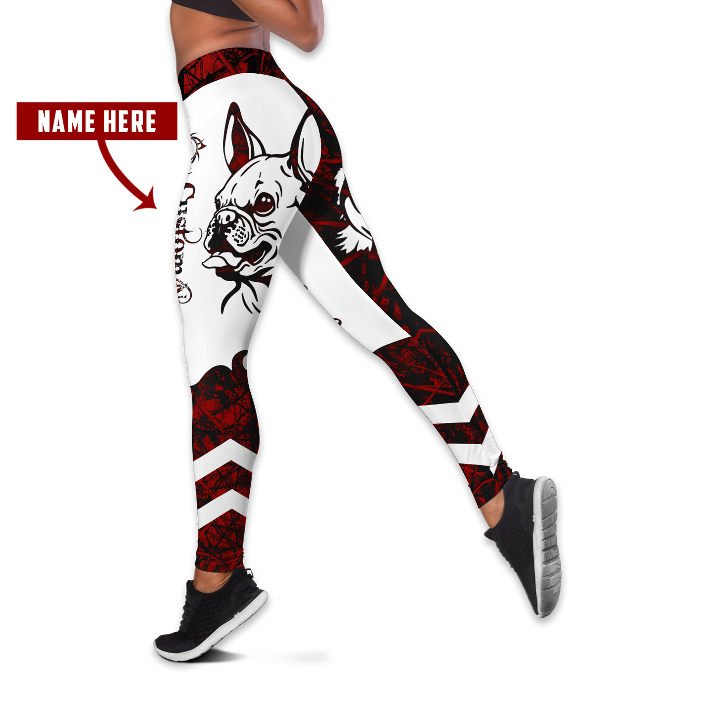 French Bulldog Customize tattoos legging + hollow tank combo DD08062003S