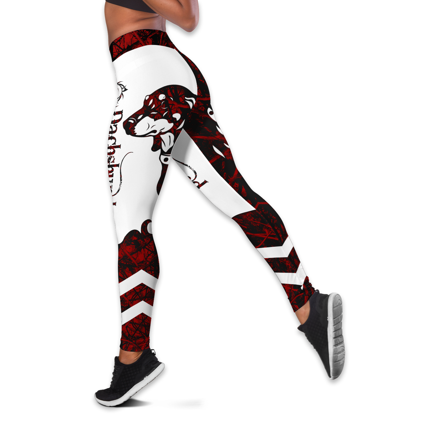 nao Dachshund red tattoos legging + hollow tank combo DD08042008